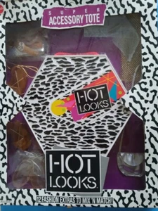 1986 HOT LOOKS SUPER ACCESSORY TOTE 12 Fashion Extras fits 17" dolls #3874 NRFB - Picture 1 of 4