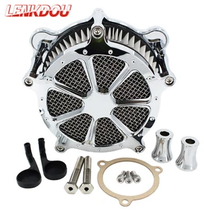 Filtro de admisión de filtro de aire inoxidable para Harley Street Glide Road Glide 2008-2016 - Imagen 1 de 8