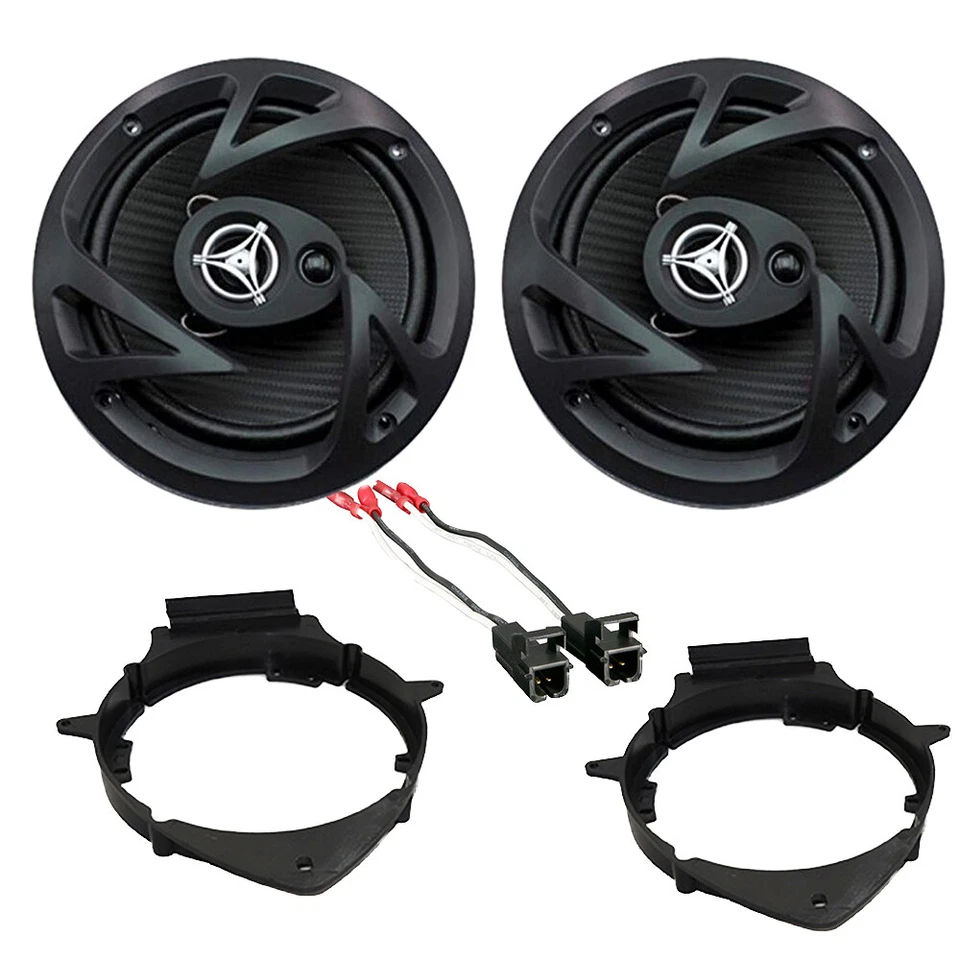Power Acoustik EF-653 6.5" 2-Way Truck Front OR Rear Door Speakers & Install Kit Foto 1 de 2