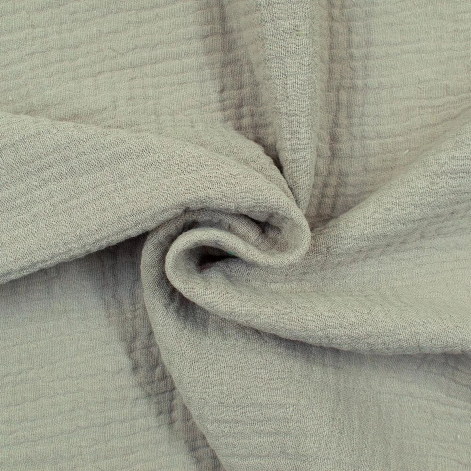 Baumwolle Double Gauze Musselin uni beige Kinderstoff 100 % Baumwolle - Bild 1 von 2