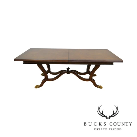 Ferguson Copeland Regency Style Large Burl Wood Blenheim Dining Table Cover