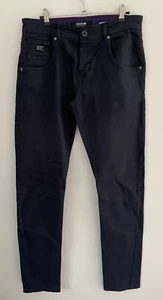Firetrap Blackseal Men’s Black Slim Fit Trousers Pants Size 30, L34 Button Fly - Picture 1 of 7