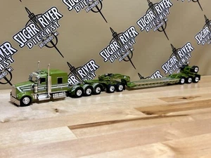 DCP 1/64 Kenworth W900 Magnitude Lowboy Jeep And Flip Axle Semi Truck Farm Toy - Picture 1 of 10
