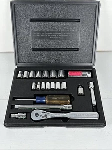 Set chiavi a bussola SAE vintage Craftsman 1/4 e 3/8" unità 33236 USA CASE - Foto 1 di 12