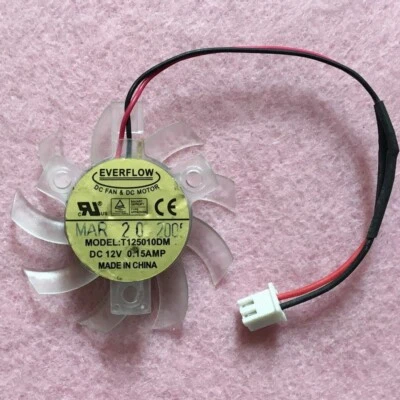 45mm ASUS MSI GIGABYTE VGA Fan Replacement 26mm 2Pin T125010DM DC 12V 0.15A R38 - Image 1 of 4