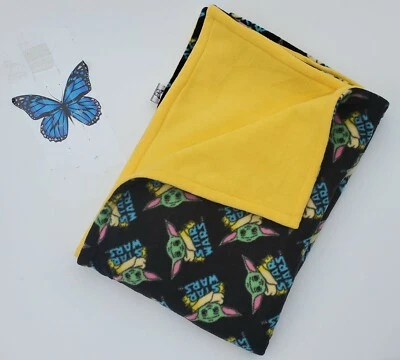 Star wars Baby Yoda fleece blanket throw kids 40 x60 - Image 1 of 4