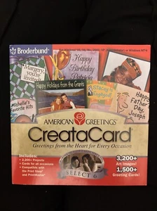 American Greetings 2002 CreataCard Select 6 /CD ROM Windows 95/98/2000/ME/XP - Picture 1 of 4
