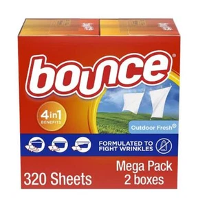 Bounce Fabric Softener Sheets – Outdoor Fresh Scent, 320 ct.(2 x 160 ct.) - Picture 1 of 5