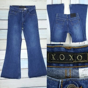 XOXO Damen Junior 5 28 x 31 100 % Baumwolle blau Stonewash Festival Schlagjeans - Bild 1 von 12