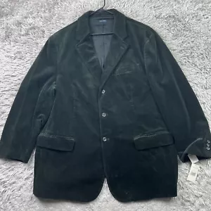 NEW Polo Ralph Lauren Sport Coat Mens 2X Black Green Corduroy Blazer 2xb - Picture 1 of 12