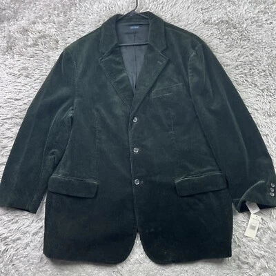 NEW Polo Ralph Lauren Sport Coat Mens 2X Black Green Corduroy Blazer 2xb - Image 1 of 4