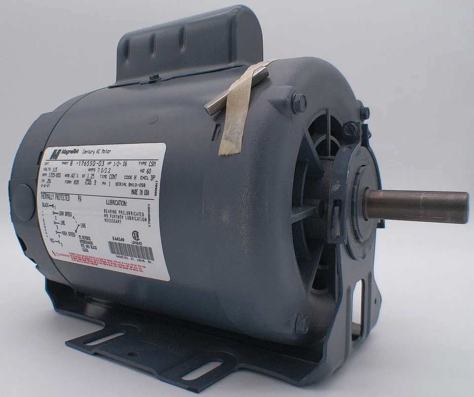 8-176550-03, Magnetek, 1/2Hp, 1725/850 Rpm, 115 Volts,Fr:56, Drip Proof, - Image 1 of 1