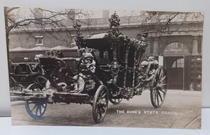 RPPC Real Photo Postcard Kings Stage Coach By Mrs Albert Broom London JPC85 - Picture 1 of 2