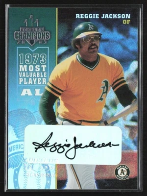 Autógrafos Reggie Jackson 2003 Donruss Champions automáticos/9 #188 Oakland Athletics Foto 1 de 3