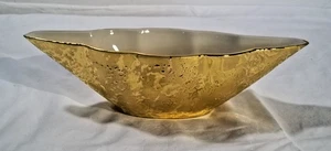 Vintage Gold Craft Weeping Bright 22k Decorated Ceramic Candy Dish Planter - Picture 1 of 3