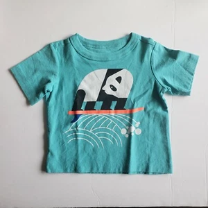 Tea Collection T-Shirt Baby Boys Girls 6-9m Panda Blue Graphic Top New - Picture 1 of 4