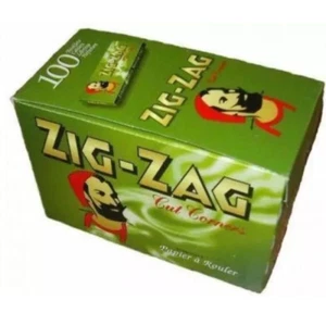 Caja Completa de 100 Folletos Zig Zag Papeles de Liar Tabaco Corte Verde Esquina £13.25 - Imagen 1 de 1