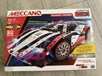 Meccano, Supercoche Motorizado 25 en 1 STEM Model Building 25 Super Car  Foto 1 de 3
