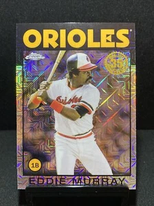 2021 TOPPS SERIES 2 ⚾ EDDIE MURRAY SILVER PACK 1986 CHROME REFRACTOR CARD  - Picture 1 of 2