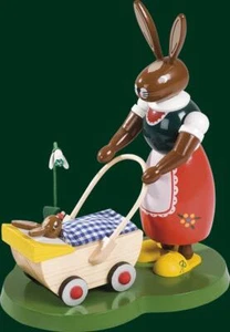 Hase + Kinderwagen 20 cm Osterhasen Osterhase Ostern Osterdekoration NEU 13055 - Picture 1 of 1