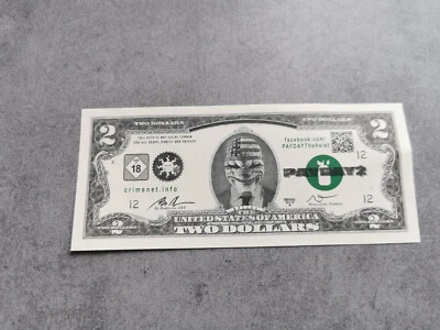 Payday 2 sehr selten 2 Dollar Schein / Bill / Note (Fake) Gamescom 2013 - Bild 1 von 2