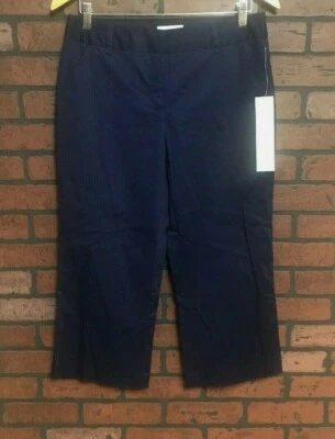 Capri recortado azul marino elástico JH Collectibles para mujer talla 6 Foto 1 de 4