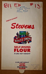 Vintage Sack Paper Bags - STEVENS WHITE SWAN FLOUR, HOUSE-AUTRY MILLS, NEWTON GR - Picture 1 of 1