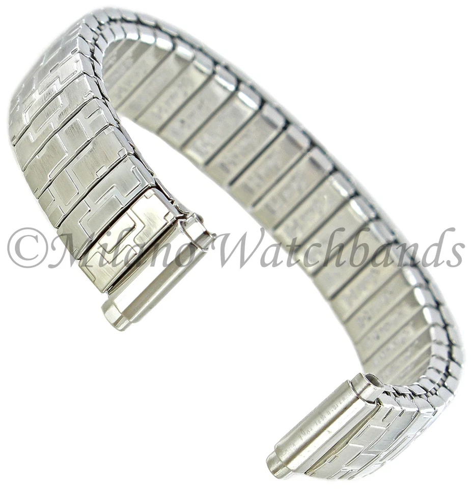 Speidel Twist-O-Flex Stainless 10-13mm Maze Design Ladies Watch Band 2294/02L