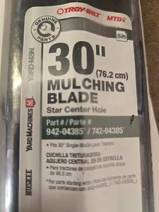 MTD Genuine Parts 942-04385 Replacement 3-in-1 Blade 30” Mulching 742-04385 NEW - Picture 1 of 4