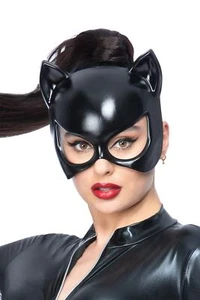 Fever Black Cat Eyemask Adults Halloween Ladies Fancy Dress Accessory - Picture 1 of 1
