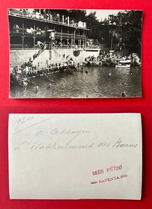 Foto AK von Pietro Bezzi Ravenna um 1924 Abbazia Schwimmbad Freibad  ( 110335 - Bild 1 von 1