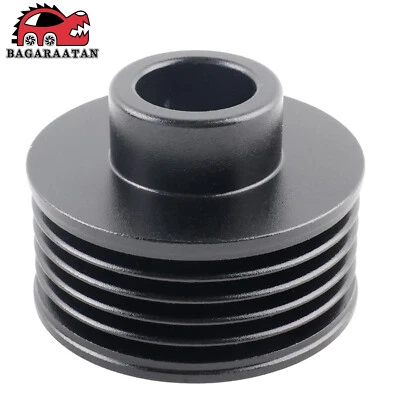 Crank shaft Pulley Black For 2002-2007 Subaru Impreza WRX 2.0L 2.5L Aluminum New - Imagem 1 de 4