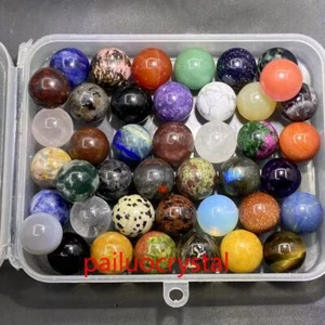 20pcs Wholesale Natural Mixed Ball Quartz Crystal Sphere Reiki Healing Gem 15mm+ - Picture 1 of 4