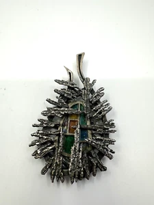 Colgante esmaltado brutalista Griffoi firmado RARO 925 - Imagen 1 de 4