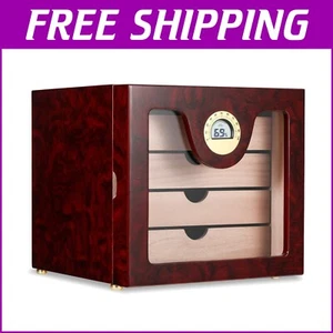 Gabinete de cigarros artesanal con humidificador y árboles de cedro - Regalo perfecto para hombre - Imagen 1 de 10