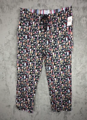 Brand New Tommy Bahama Pajama Lounge Pants Men's 2XLT Cocktail Print Black NWT - Image 1 of 4