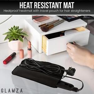 Extreme Heat Protection Hair Straightener Mat Safety Tongs Resistant Cover Case