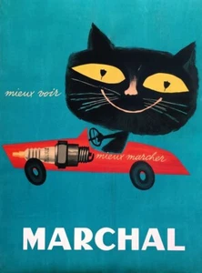 Marchal Black Cat, Vintage Sophie, Wall Decor Art Print Poster 14" x 11" 1999 - Picture 1 of 1