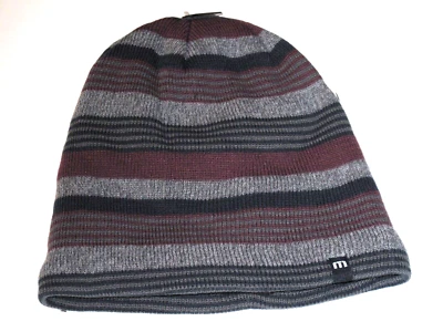 Travis Mathew Мужская O/S сорок любовь вязаная шляпа Beanie меха с подкладкой мягкий новый с Ярлыками - Изображение 1 из 4