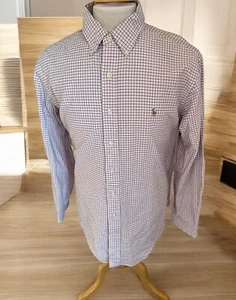 Camisa Poni Ralph Lauren Rosa Azul A Cuadros Calce Clásico Talla XL 100% Algodón Oxford - Imagen 1 de 6