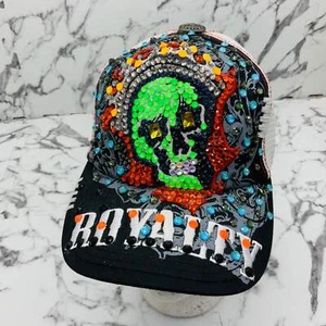Calavera Rebel Spirit Royalty negra | blanca | roja | verde lima | estrás azul cielo - Imagen 1 de 7
