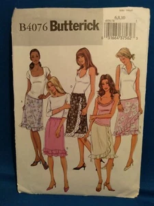 Butterick Pattern B4076 Ruffled Skirts Elastic Waist Size 6,8,10 UNCUT - Picture 1 of 3