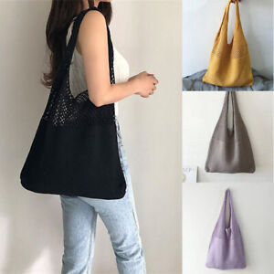 Shoulder Bags Braid Handbags Womens Vintage Summer Large Capacity Hollow Woven