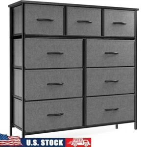 Dresser W/ 9 Storage Drawers Bedroom Entryway Living Room Organizer Furniture US - Picture 1 of 7