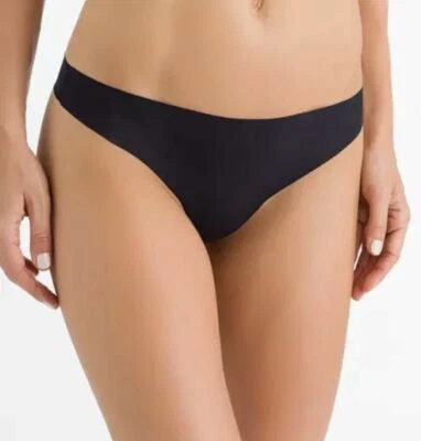 HANRO Smooth Ilusion Invisible Companion Laser Cut Thong Black  XS,S,M,L - Image 1 of 4