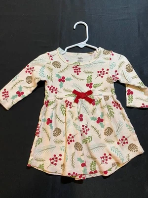 Vestido de vacaciones manga larga Touched by Nature para niñas talla 9-12 meses Foto 1 de 2