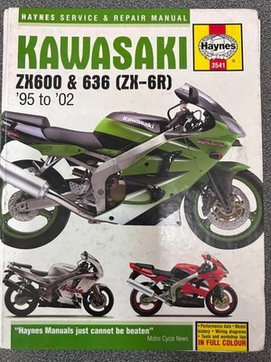 KAWASAKI ZX600 & 636  (Ninja ZX-6R) 1995 to 2002 SERVICE REPAIR MANUAL BY HAYNES - Image 1 of 4