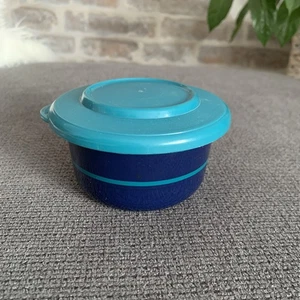 Tupperware Schlemmerpage mit Deckel blau grün Tafelperle - Bild 1 von 9