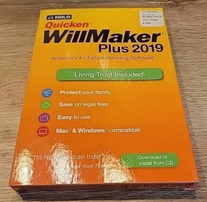 Nolo Quicken WillMaker Plus 2019 with Living Trust Software for Mac & Windows - Picture 1 of 2