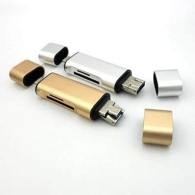 3 In 1 USB Type-C Micro USB Reader Universal Memory OTG Reader for Phone - Imagen 1 de 4